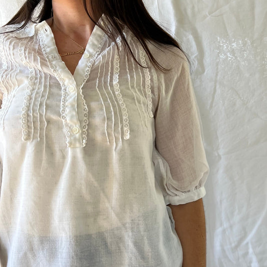 Sheer White Blouse