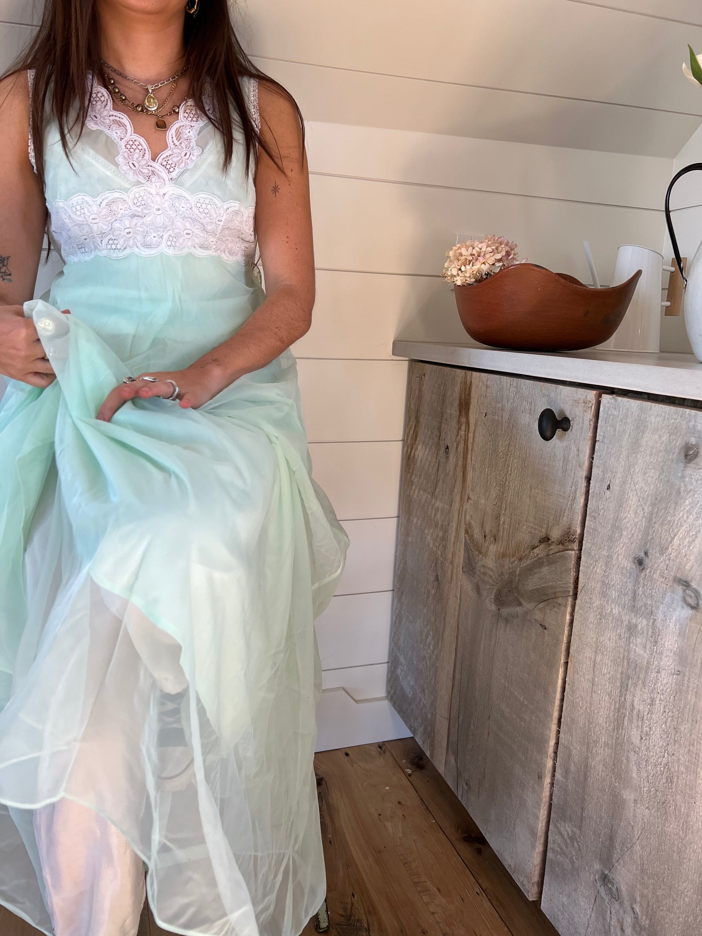 Mint Green Long Slip